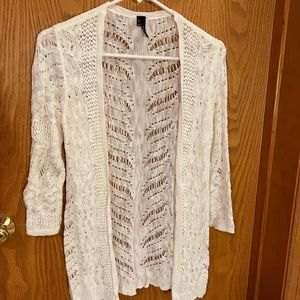 White crochet cardigan